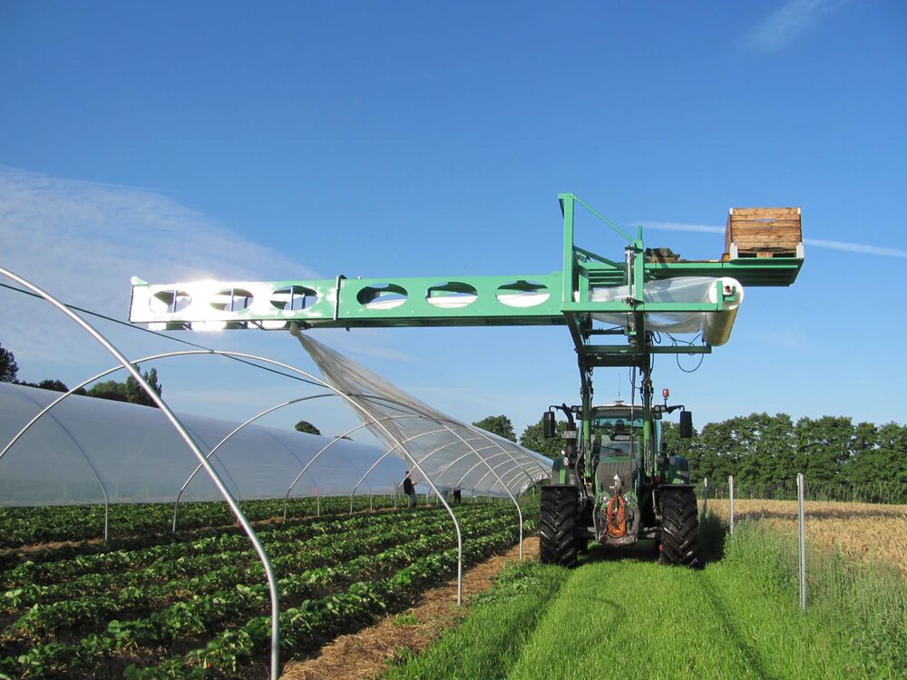 Folienaufzieher für Folientunnel | Heuling Maschinenbau